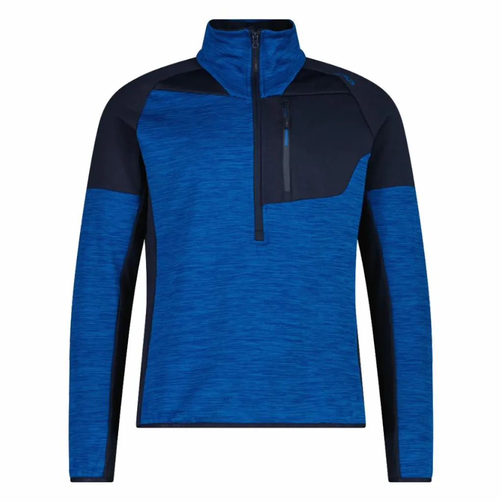 Half-Zip-Fleece Grid Tech meliert für Herren>CMP