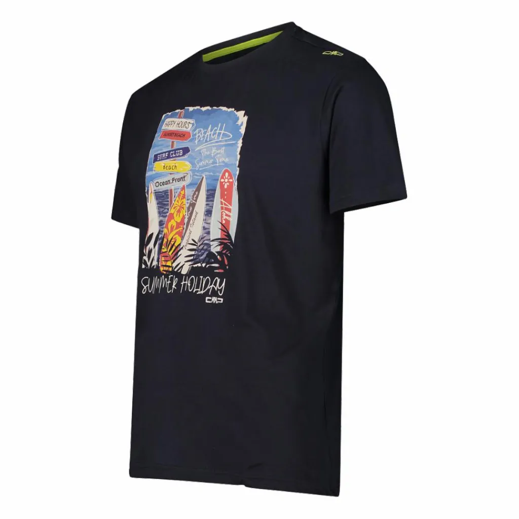 Herren Baumwoll-T-Shirt mit tropical Print>CMP Discount