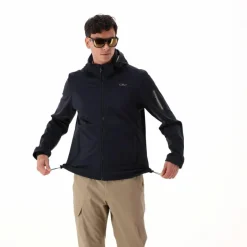Herren Jacke aus Light Softshell mit abnehmbarer Kapuze><noscript><img width=