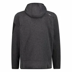 Herren schweres Fleecejacke Knit-Tech in melierter Optik mit Kapuze><noscript><img width=