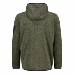 Herren schweres Fleecejacke Knit-Tech in melierter Optik mit Kapuze><noscript><img width=
