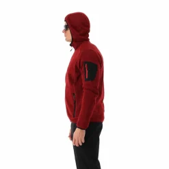 Herren schweres Fleecejacke Knit-Tech in melierter Optik mit Kapuze><noscript><img width=