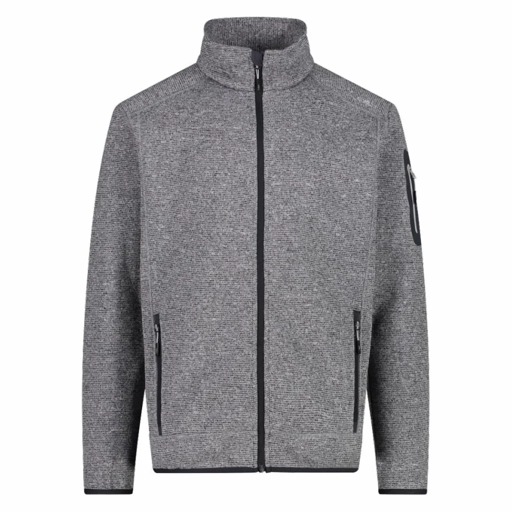 Herren schweres Fleecejacke Knit-Tech Meliert>CMP Hot