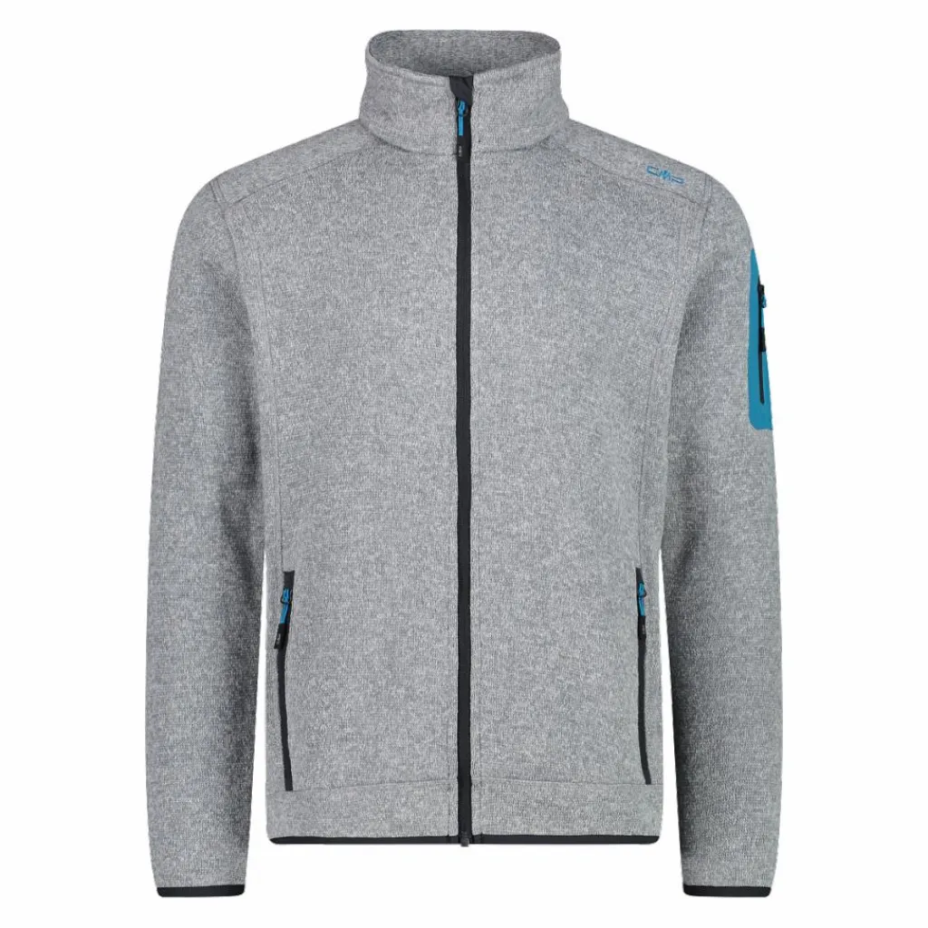Herren schweres Fleecejacke Knit-Tech Meliert>CMP Hot