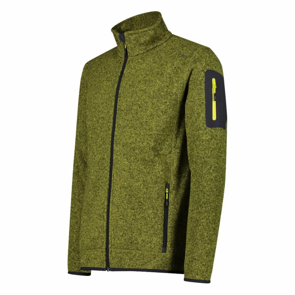 Herren schweres Fleecejacke Knit-Tech Meliert>CMP Hot