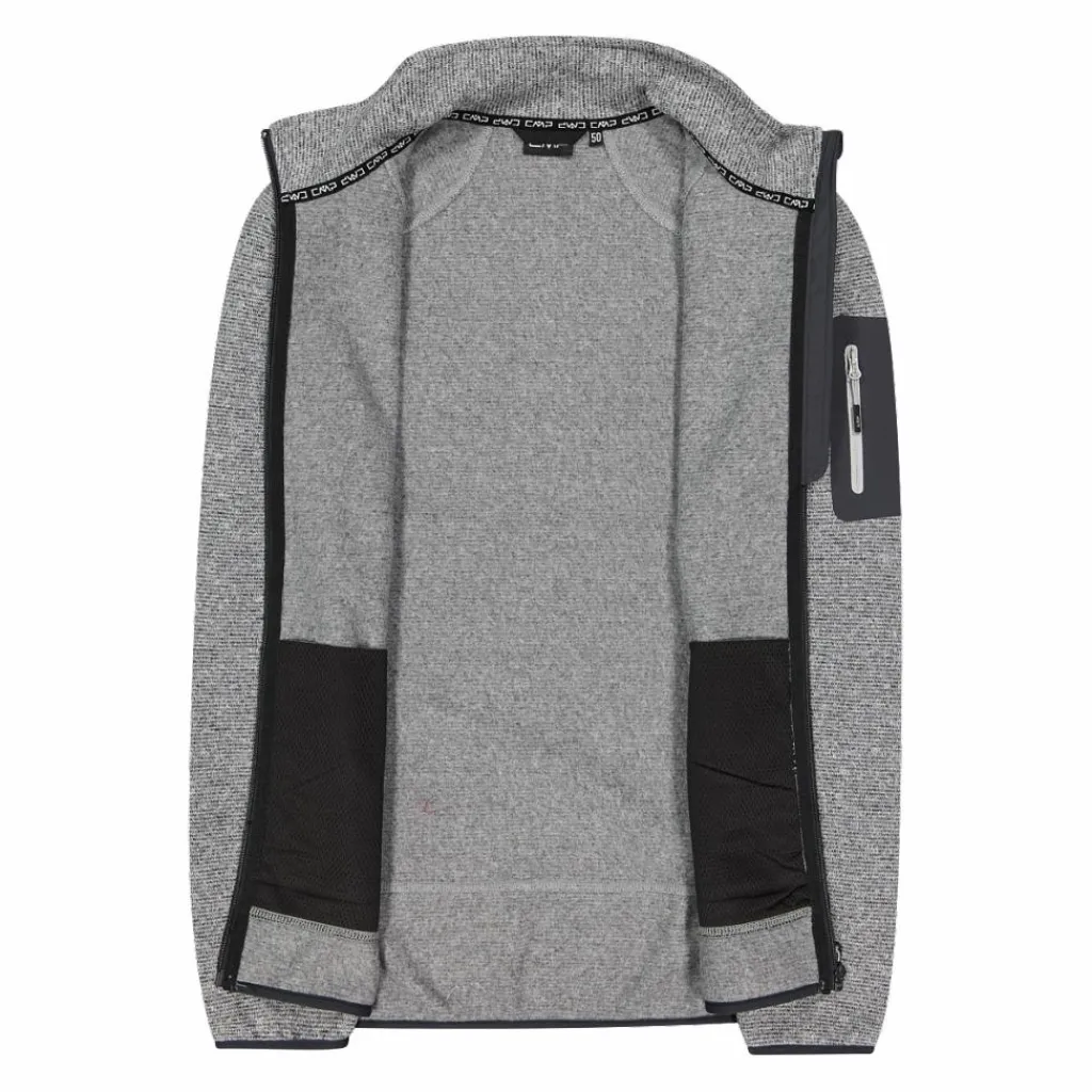 Herren schweres Fleecejacke Knit-Tech Meliert>CMP Hot