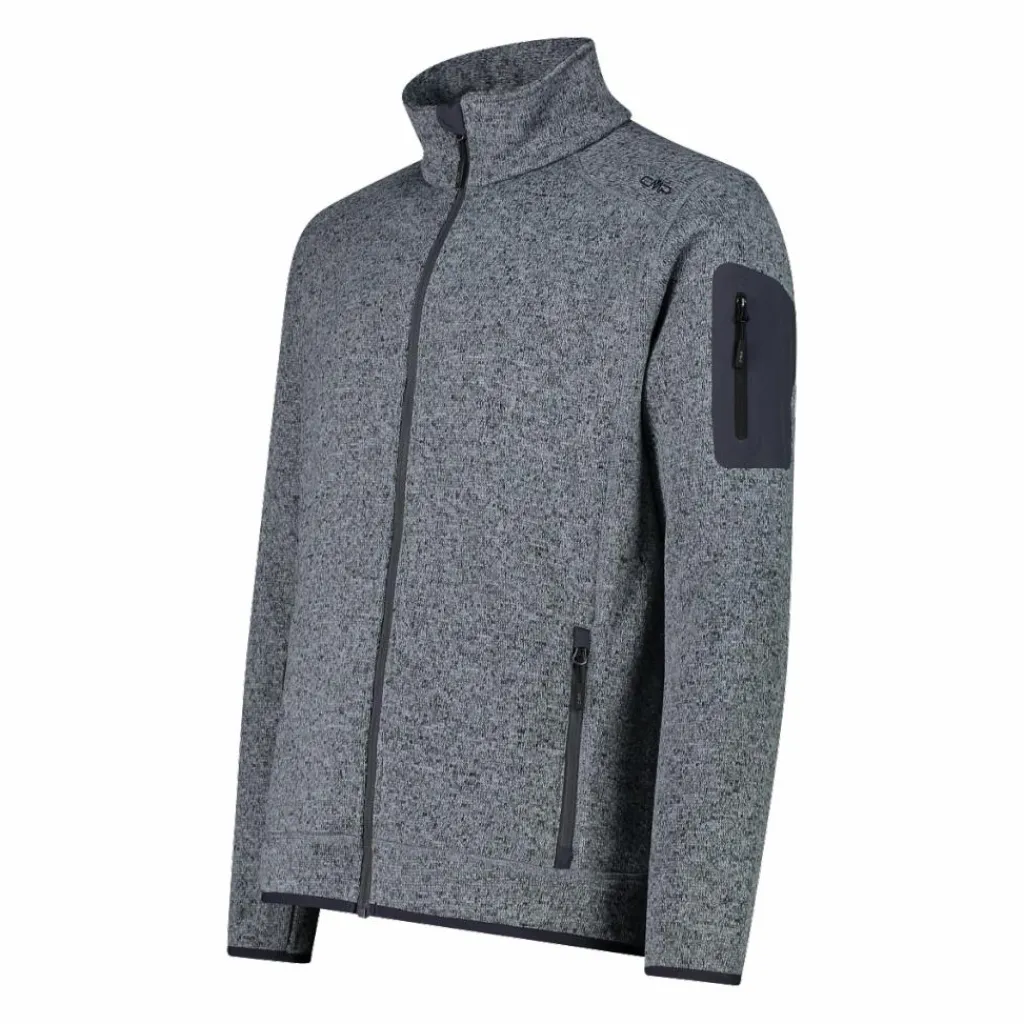 Herren schweres Fleecejacke Knit-Tech Meliert>CMP Hot
