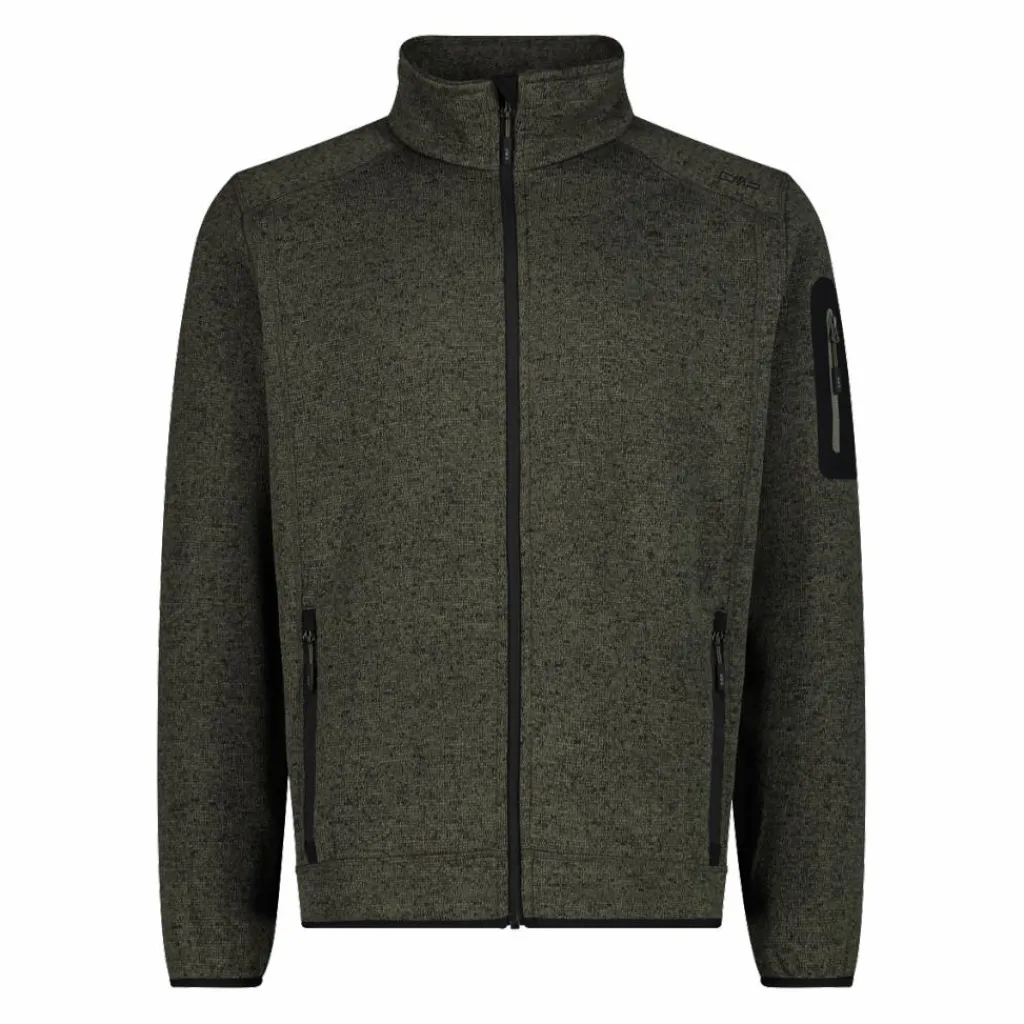 Herren schweres Fleecejacke Knit-Tech Meliert>CMP Hot