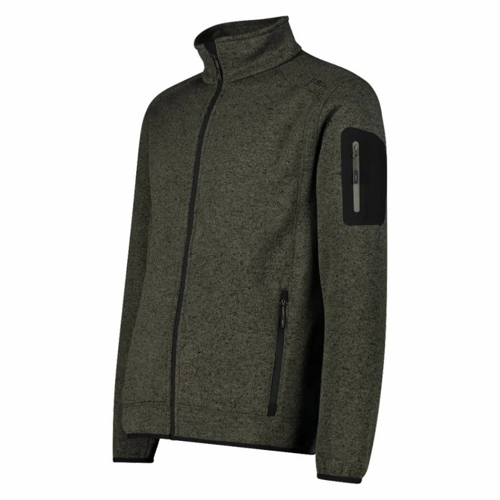 Herren schweres Fleecejacke Knit-Tech Meliert>CMP Hot