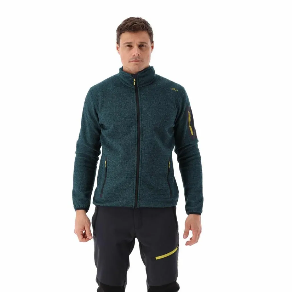 Herren schweres Fleecejacke Knit-Tech Meliert>CMP Hot