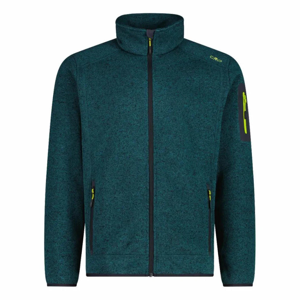 Herren schweres Fleecejacke Knit-Tech Meliert>CMP Hot
