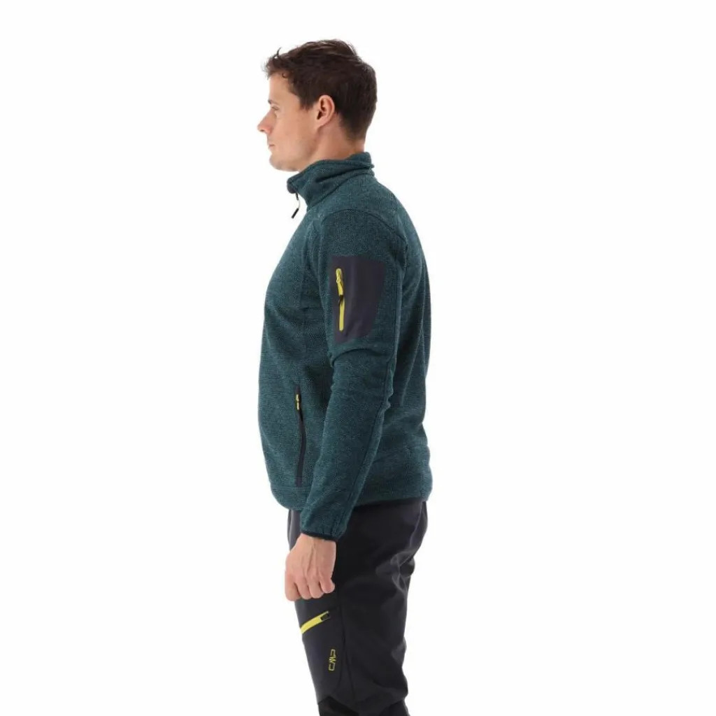 Herren schweres Fleecejacke Knit-Tech Meliert>CMP Hot