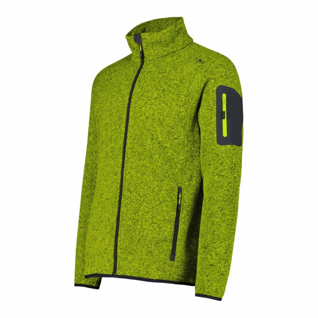Herren schweres Fleecejacke Knit-Tech Meliert>CMP Hot