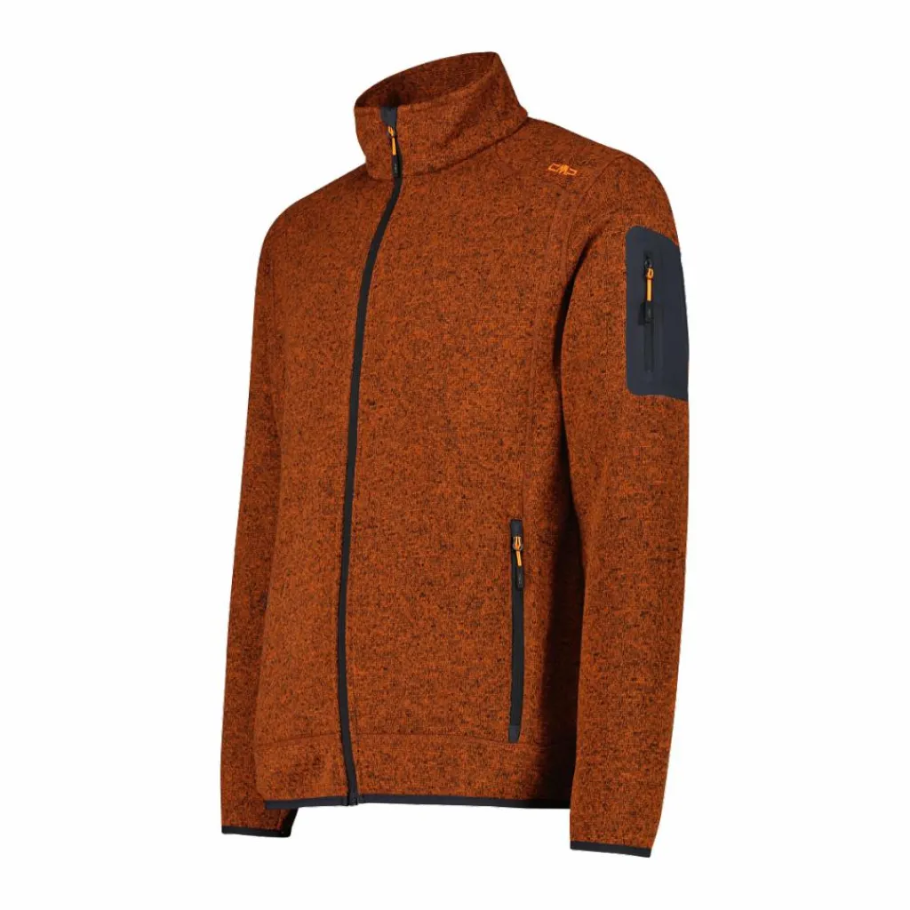 Herren schweres Fleecejacke Knit-Tech Meliert>CMP Hot