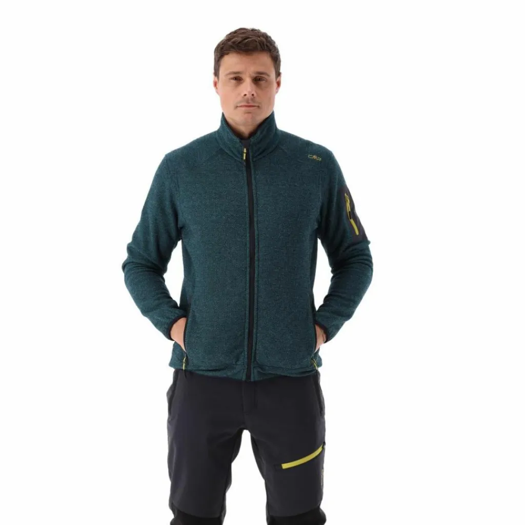 Herren schweres Fleecejacke Knit-Tech Meliert>CMP Hot