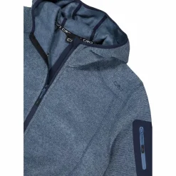 Herren schweres Fleecejacke Knit-Tech in melierter Optik mit Kapuze><noscript><img width=
