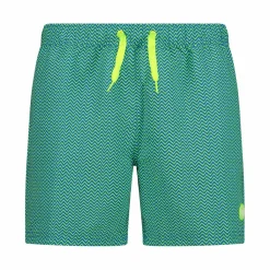 Herren-Badeshorts mit geometrischem Muster><noscript><img width=