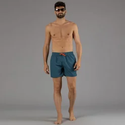 Herren-Badeshorts mit geometrischem Muster><noscript><img width=
