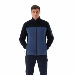 Herren-Fleece Jacquard-Knit-Tech mit Rautenmuster><noscript><img width=