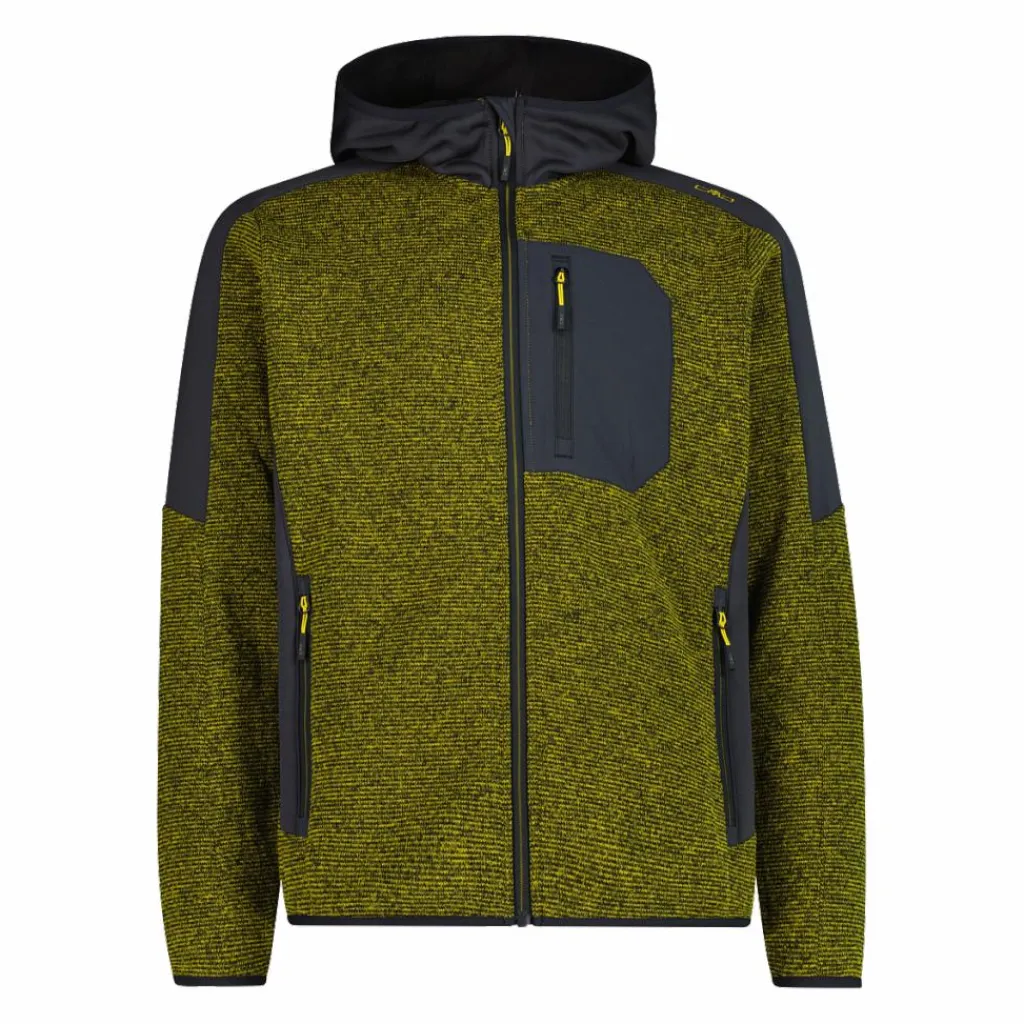 Herren-Fleecejacke mit Reißverschluss aus Knit Tech mit Kapuze>CMP Best