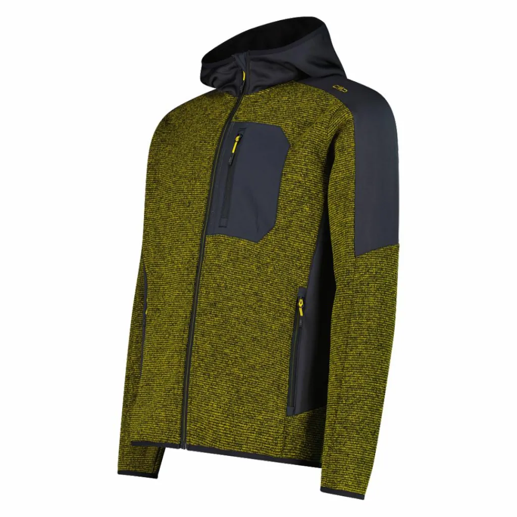 Herren-Fleecejacke mit Reißverschluss aus Knit Tech mit Kapuze>CMP Best
