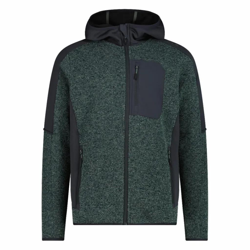 Herren-Fleecejacke mit Reißverschluss aus Knit Tech mit Kapuze>CMP Best
