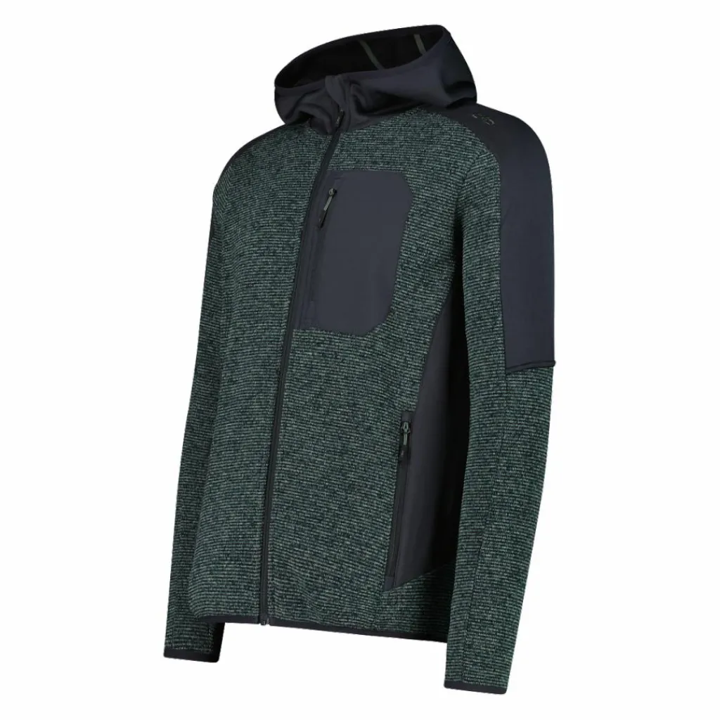 Herren-Fleecejacke mit Reißverschluss aus Knit Tech mit Kapuze>CMP Best