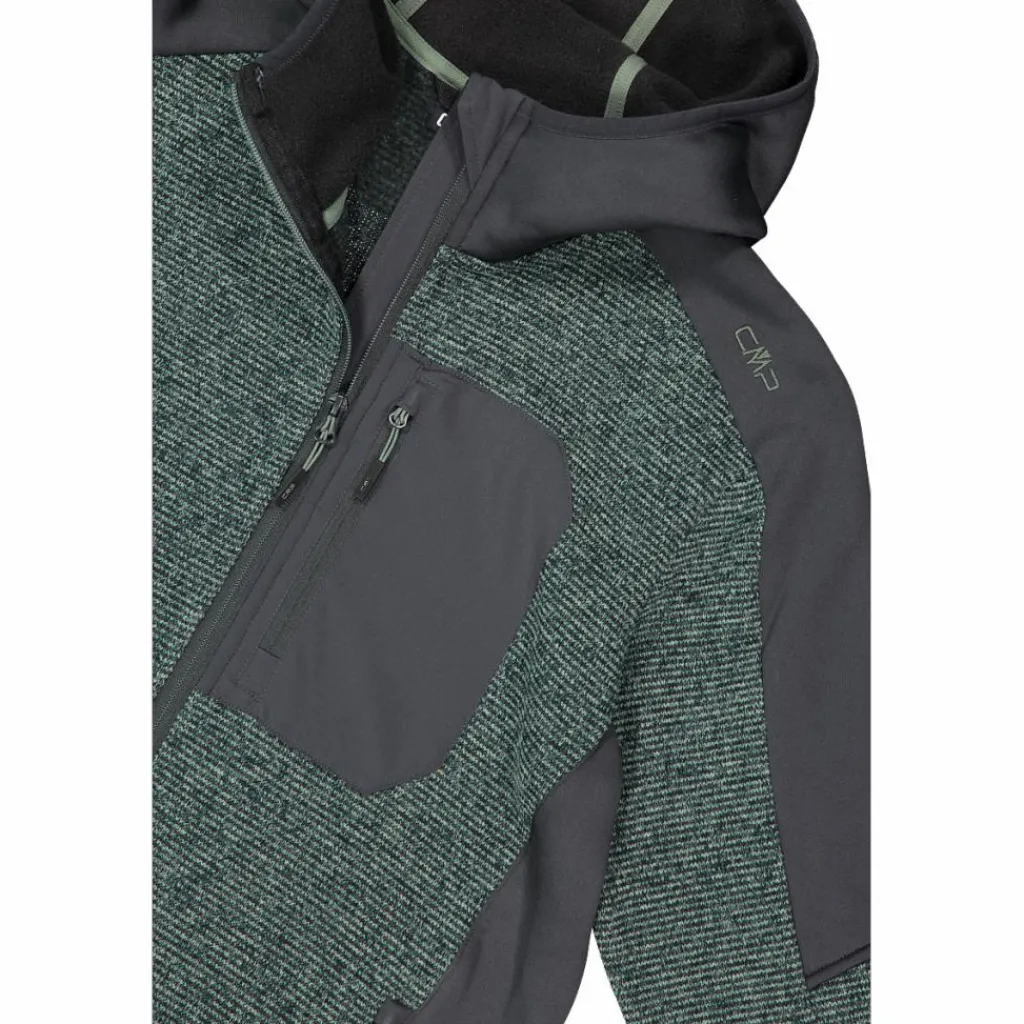 Herren-Fleecejacke mit Reißverschluss aus Knit Tech mit Kapuze>CMP Best