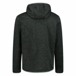 Herren-Hybrid-Fleecejacke aus Knit Tech Melange mit Kapuze><noscript><img width=