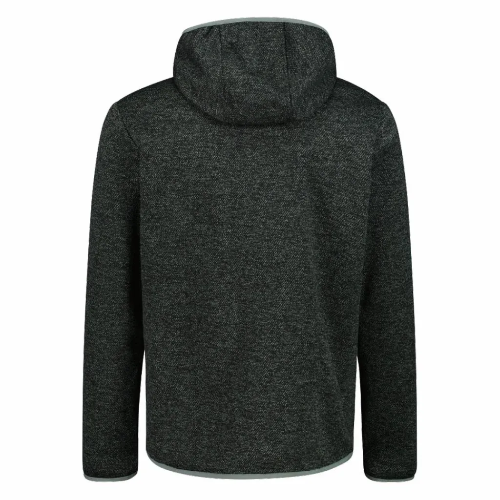 Herren-Hybrid-Fleecejacke aus Knit Tech Melange mit Kapuze>CMP Best