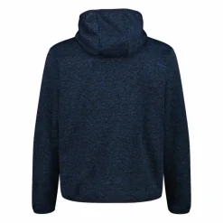 Herren-Hybrid-Fleecejacke aus Knit Tech Melange mit Kapuze><noscript><img width=