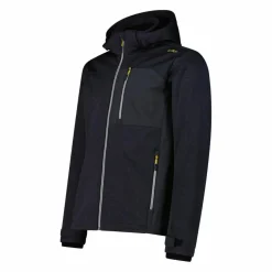 Herrenjacke mit abnehmbarer Kapuze Melange><noscript><img width=