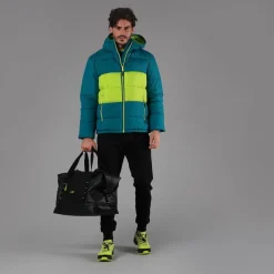 Herren-Jogginghose aus Stretch-Gewebe mit Bündchen><noscript><img width=