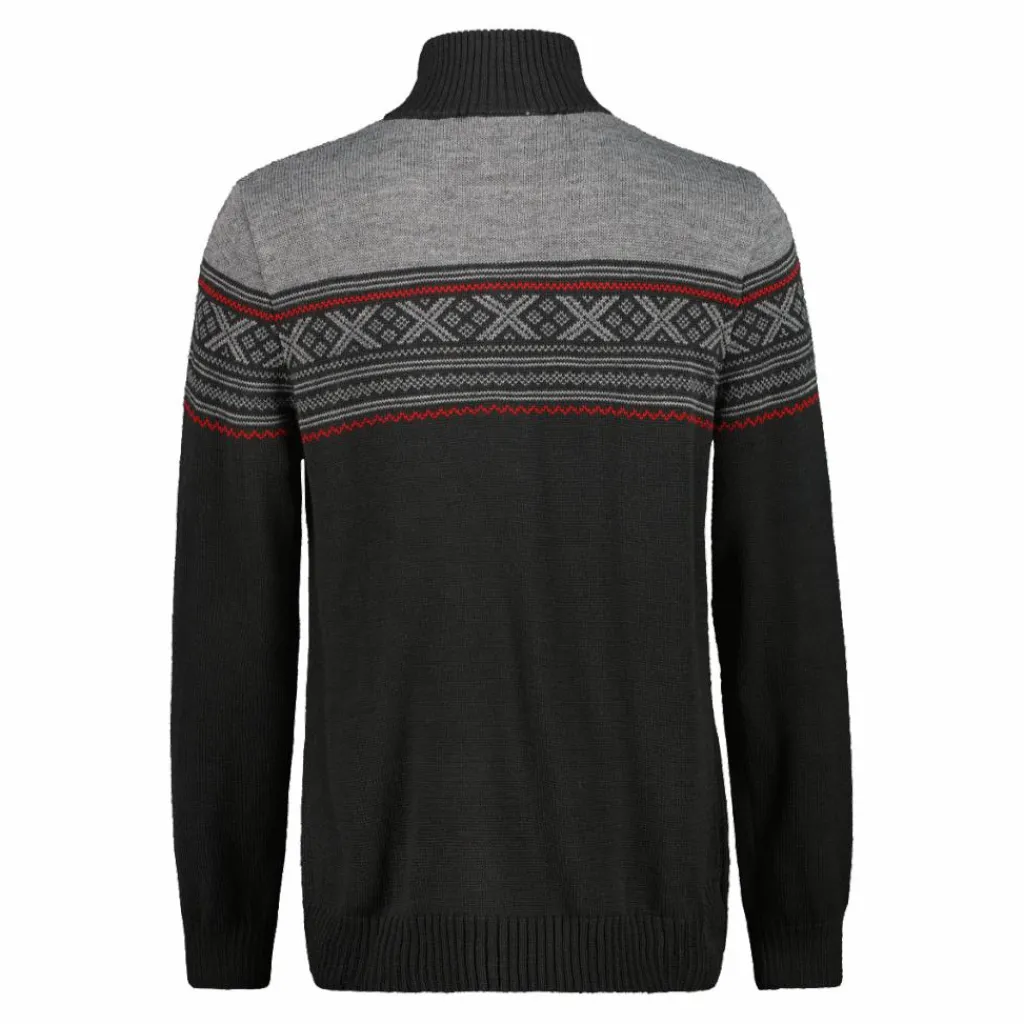 Herren-Sweatshirt mit halbem Reißverschluss in Wooltech>CMP Discount