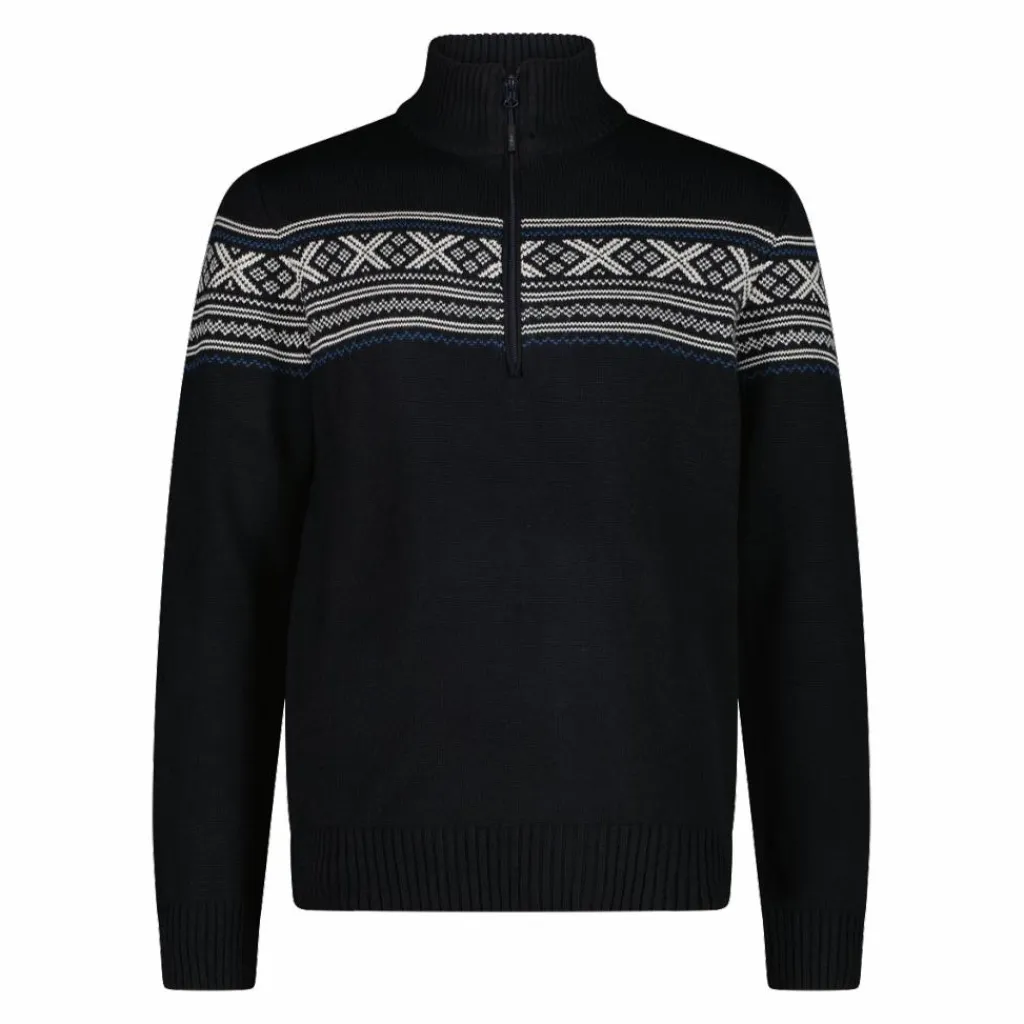 Herren-Sweatshirt mit halbem Reißverschluss in Wooltech>CMP Discount