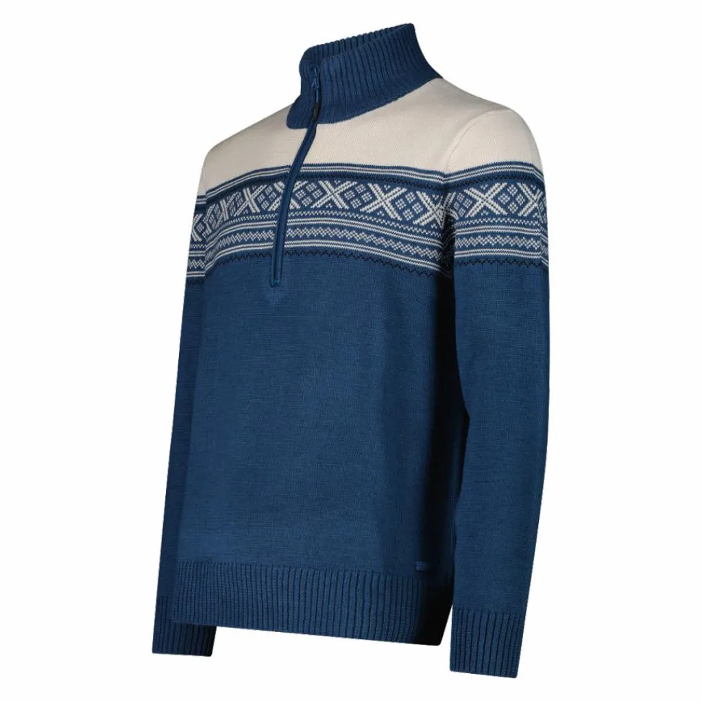 Herren-Sweatshirt mit halbem Reißverschluss in Wooltech>CMP Discount