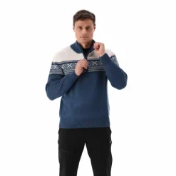 Herren-Sweatshirt mit halbem Reißverschluss in Wooltech><noscript><img width=