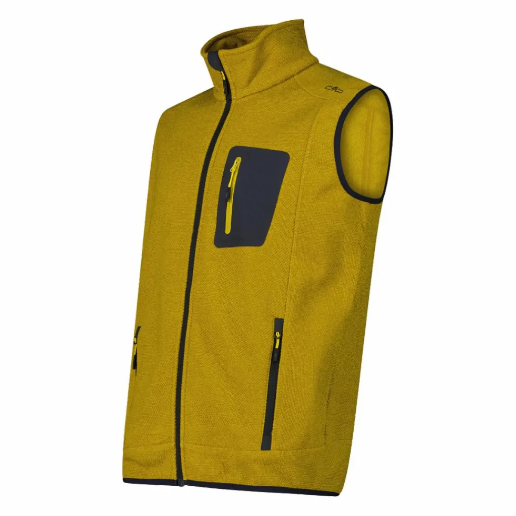 Herrenweste aus schweres Knit-Tech Fleece mit hitzeversiegelter Tasche>CMP Discount