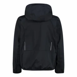 Jungen Jacke aus leichtem Softshell, mit Fix Hood><noscript><img width=