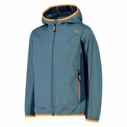 Jungen Jacke aus leichtem Softshell, mit Fix Hood><noscript><img width=