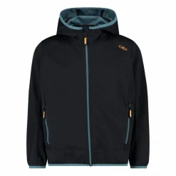 Jungen Jacke aus leichtem Softshell, mit Fix Hood><noscript><img width=