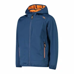 Jungen Jacke aus leichtem Softshell, mit Fix Hood><noscript><img width=