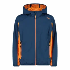 Jungen Jacke aus leichtem Softshell, mit Fix Hood><noscript><img width=