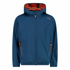 Jungen Jacke aus leichtem Softshell, mit Fix Hood><noscript><img width=