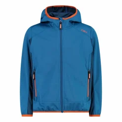Jungen Jacke aus leichtem Softshell, mit Fix Hood><noscript><img width=