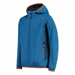 Jungen Jacke aus leichtem Softshell, mit Fix Hood><noscript><img width=