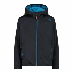 Jungen Jacke aus leichtem Softshell, mit Fix Hood><noscript><img width=