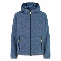 Jungen schweres Fleecejacke Knit-Tech in melierter Optik mit Kapuze>CMP Discount