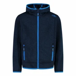 Jungen schweres Fleecejacke Knit-Tech in melierter Optik mit Kapuze>CMP Best