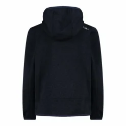 Jungen schweres Fleecejacke Knit-Tech in melierter Optik mit Kapuze><noscript><img width=